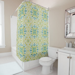Rideaux De Douche Motif sans couture de plafond William Morris vert