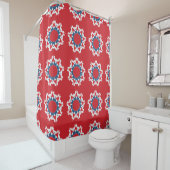 Rideaux De Douche Motif sans couture décorative. desi texture Abstra (En situation)