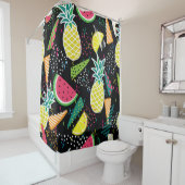 Rideaux De Douche Motif sans couture dessiné à la main avec pastèque (En situation)