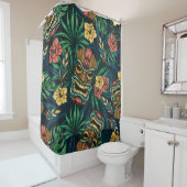 Rideaux De Douche Motif sans couture Hawaiian tropical avec t (En situation)