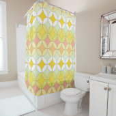 Rideaux De Douche Motif sans couture rétro. Style disco. (En situation)
