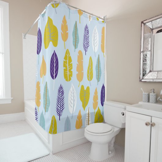 Rideaux De Douche Motif sans joint avec forêt tropicale sauvage (En situation)