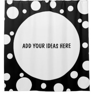 Rideaux De Douche Motif sans soudure avec points blancs + votre back