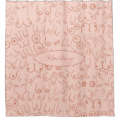 Rideaux De Douche Motif scandinave rose neutre (Devant)