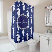 Rideaux De Douche Motif Seahorse (En situation)