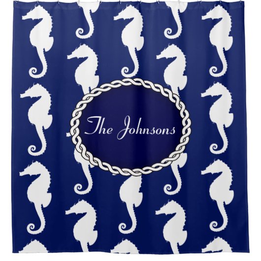 Rideaux De Douche Motif Seahorse (Devant)