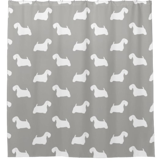 Rideaux De Douche Motif Sealyham Terrier Silhouettes (Devant)