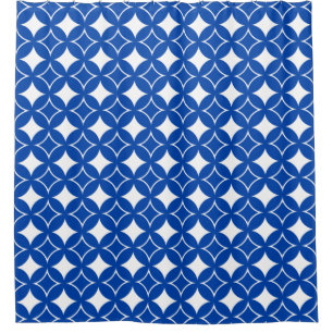 Rideaux De Douche Motif shippo bleu et blanc