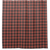 Rideaux De Douche Motif simple tartan en rouge (Devant)