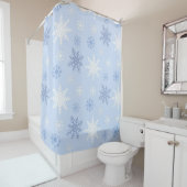 Rideaux De Douche Motif Snowflake (En situation)
