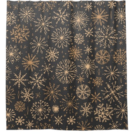 Rideaux De Douche Motif Snowflake (Devant)