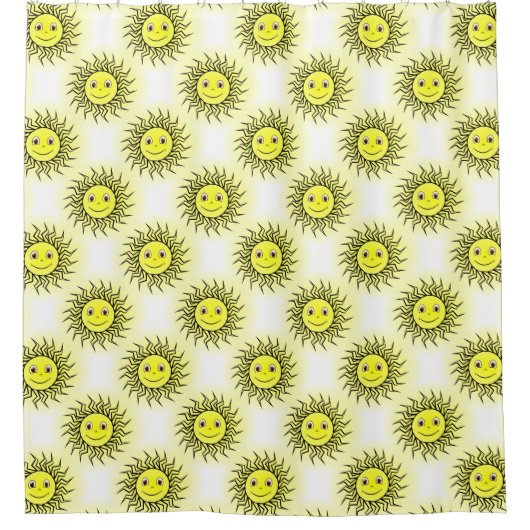 Rideaux De Douche Motif solaire souriant (Devant)