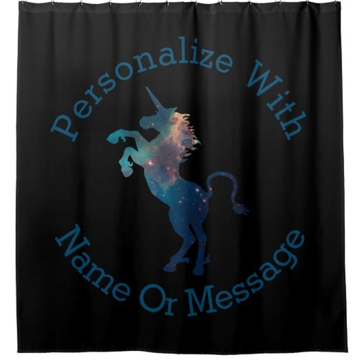 Rideaux De Douche Motif spatial Unicorn (Devant)