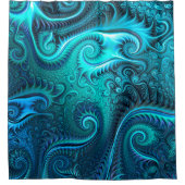 Rideaux De Douche Motif spiral bleu et Turquoise Octopus Tentacles (Devant)