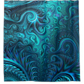 Rideaux De Douche Motif spiral bleu et Turquoise Octopus Tentacles (Devant)