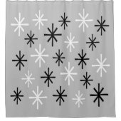 Rideaux De Douche Motif Starburst moderne du milieu du siècle (Devant)