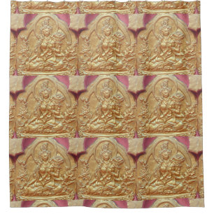 Rideaux De Douche motif tara bouddha or