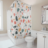 Rideaux De Douche Motif Terrazzo (En situation)