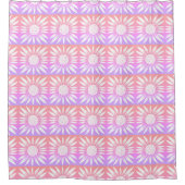 Rideaux De Douche Motif Tile rose violet tournesol (Devant)