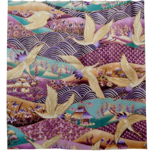 Rideaux De Douche Motif tissu textile (Devant)