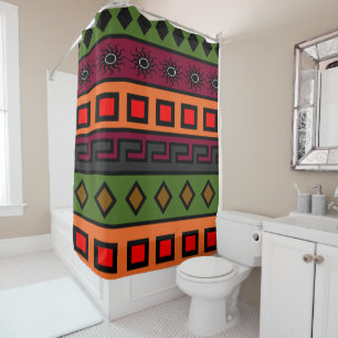 Rideaux De Douche Motif traditionnel africain authentique
