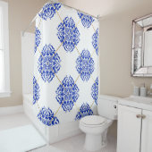 Rideaux De Douche Motif traditionnel espagnol sans couture. Cérami e (En situation)
