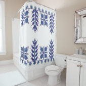 Rideaux De Douche Motif traditionnel, Motif traditionnel roumain T-S (En situation)