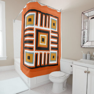 Rideaux De Douche Motif tribal géométrique africain moderne