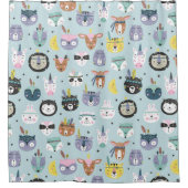 Rideaux De Douche Motif tribal mignon de visage (Devant)