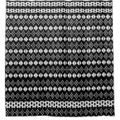 Rideaux De Douche Motif tribal noir et blanc (Devant)