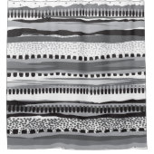Rideaux De Douche Motif tribal noir gris et blanc (Devant)