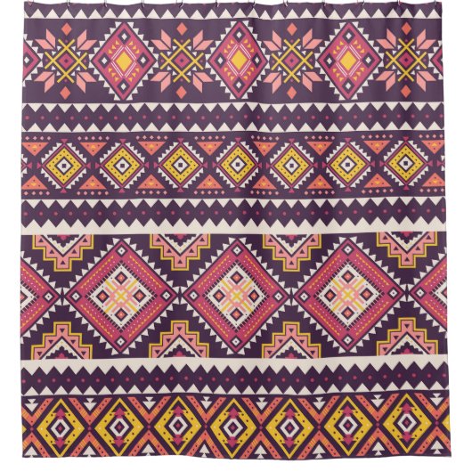 Rideaux De Douche Motif tribal rayé, géométrique sans couture. (Devant)