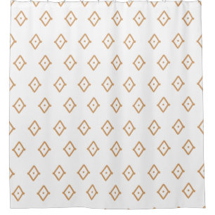 Rideaux De Douche Motif tribal tendance Camel brun et blanc