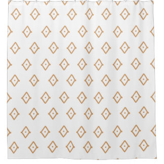 Rideaux De Douche Motif tribal tendance Camel brun et blanc