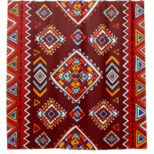 Rideaux De Douche Motif tribal traditionnel de style ethnique