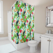 Rideaux De Douche Motif tropical (En situation)