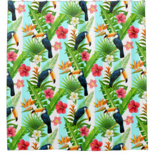 Rideaux De Douche Motif tropical