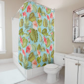 Rideaux De Douche Motif tropical (En situation)