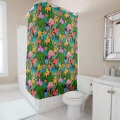 Rideaux De Douche Motif tropical (En situation)