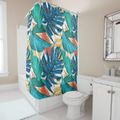 Rideaux De Douche Motif tropical (En situation)
