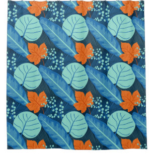 Rideaux De Douche Motif tropical Plante Art Plante Vie Art Feuilles