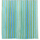 Rideaux De Douche Motif Turquoise, Bleu, Vert et Blancs (Devant)