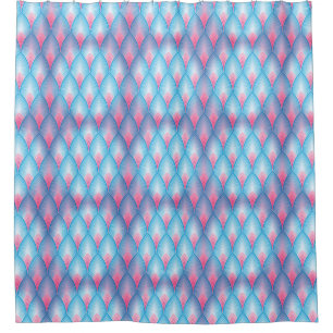 Rideaux De Douche Motif turquoise et rose de pétale
