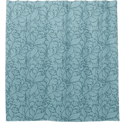 Rideaux De Douche motif turquoise muet des feuilles Abstraits (Devant)
