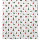 Rideaux De Douche Motif unique de l'ornement de Noël Baubles (Devant)