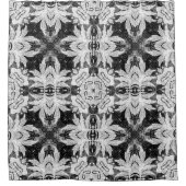 Rideaux De Douche Motif unique en dentelle noire et blanche (Devant)
