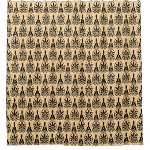Rideaux De Douche Motif vectoriel arabesque élégant sur couleur pêch