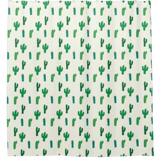Rideaux De Douche Motif vert clair de cactus (Devant)