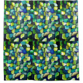 Rideaux De Douche Motif vert contemporain (Devant)