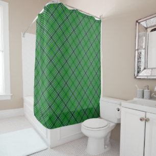 Rideaux De Douche Motif vert-foncé et de Forest Green de plaid